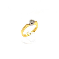 SOLITAIRE OR JAUNE 18K 4.89G DIAMANT 0.54CT