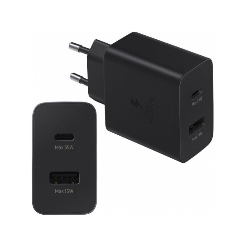 SAMSUNG EP-TA220NBE 35W PD POWER ADAPTER DUO, USB-C, USB-A