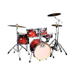 DRUMCRAFT SERIES 4  CRIMSON RED + SYMBALES ZILDJAN (CHARLEY NEUF)