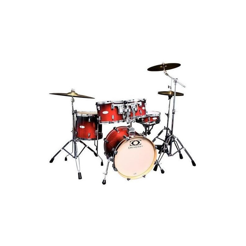 DRUMCRAFT SERIES 4  CRIMSON RED + SYMBALES ZILDJAN (CHARLEY NEUF)