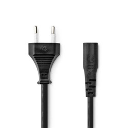 NEDIS POWER CABLE   EURO PLUG - IEC-320-C7   2.0 M   BLACK