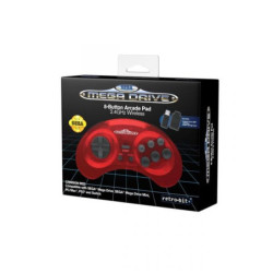 RETRO-BIT SEGA MD 2.4G CRIMSON RED MANTETTE SS FIL SEGA MEGADRIVE