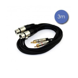 CABLE 2XLR FEMELLE / 2RCA 3M POWER CAB2068