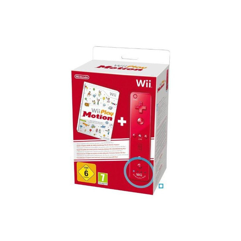 WIIMOTE ROUGE + WII PLAY MOTION