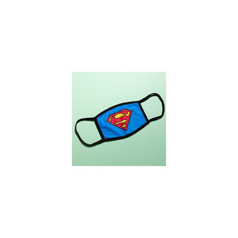 SUPERMAN LOGO TRIPLE LAYER COTTON FABRIC FACE MASK 2PK