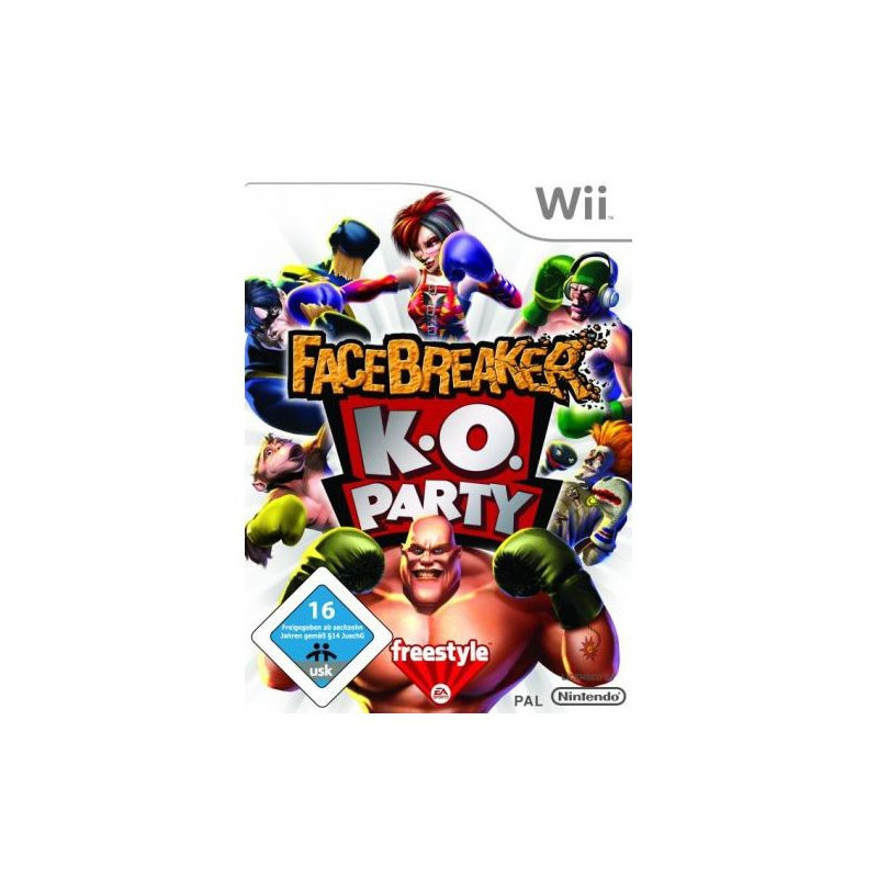 WII - FACE BREAKER K.O. PARTY UK VERSION MIT OVP GEBRAUCHT