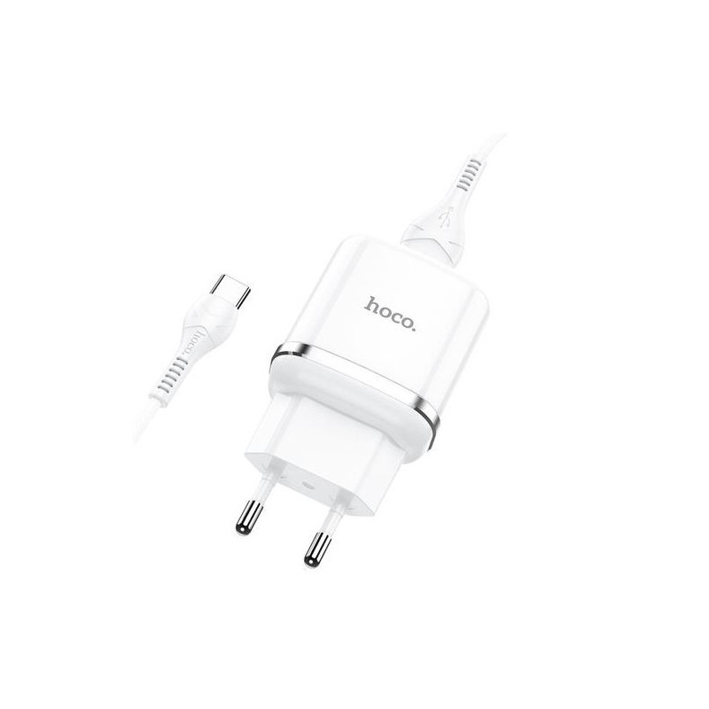 CHARGEUR HOCO USB TO TYPE-C BLANC