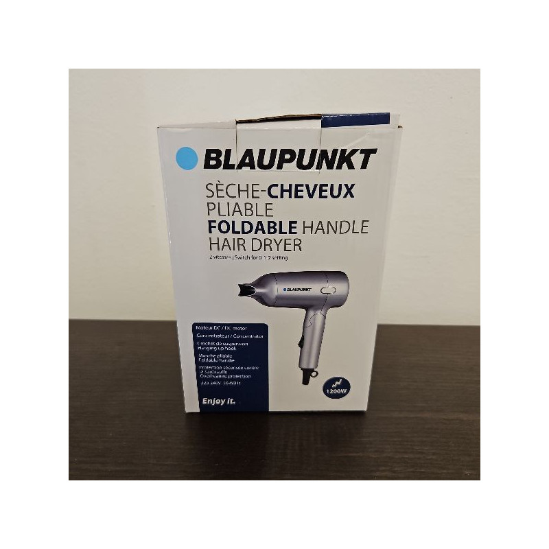 SECHE CHEVEUX PLIABLE 2 VITESSE 1200W GRIS -  BLAUKPUNKT