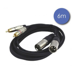 CABLE 2RCA / 2XLR MALE 6M POWER CAB2067