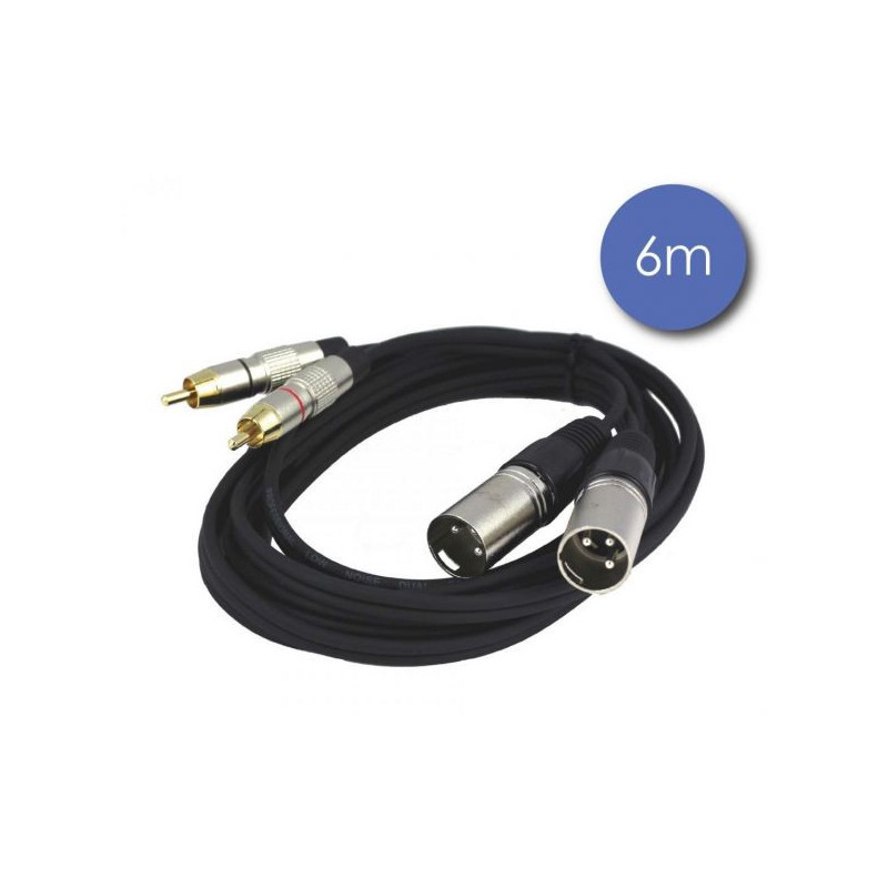 CABLE 2RCA / 2XLR MALE 6M POWER CAB2067