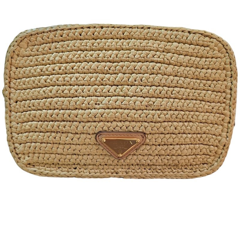 SAC PRADA RAFFIA SHOULDER BAG