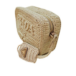 SAC PRADA RAFFIA SHOULDER BAG