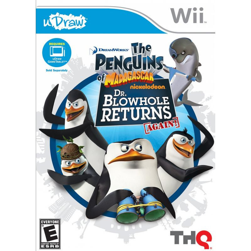 LES PINGOUINS DE MADAGASCAR  LE DOCTEUR BLOWHOLE EST DE RETOUR UDRAW (WII)