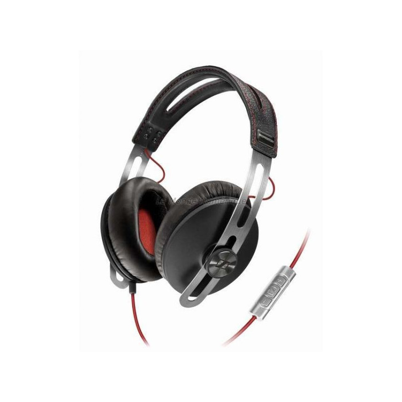 CASQUE FILAIRE SENNHEISER MOMENTUM COUVRE OREILLES NOIR ROUGE