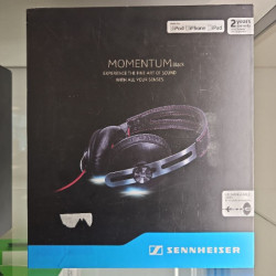 CASQUE FILAIRE SENNHEISER MOMENTUM COUVRE OREILLES NOIR ROUGE