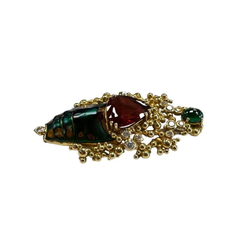 BROCHE GILBERT ALBERT SCARABEE 18.77GRS DIAMANTS