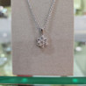 COLLIER ET PENDENTIF OR BLANC 18 Ct DIAMANTS  4.94GR