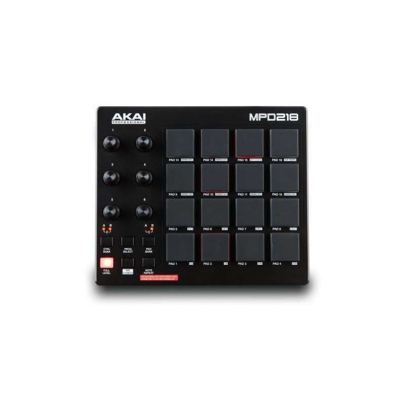 AKAI PROFESSIONAL MPD218 FEATURE PACKED  HIGHLY PLAYABLE PAD CONTROLLER