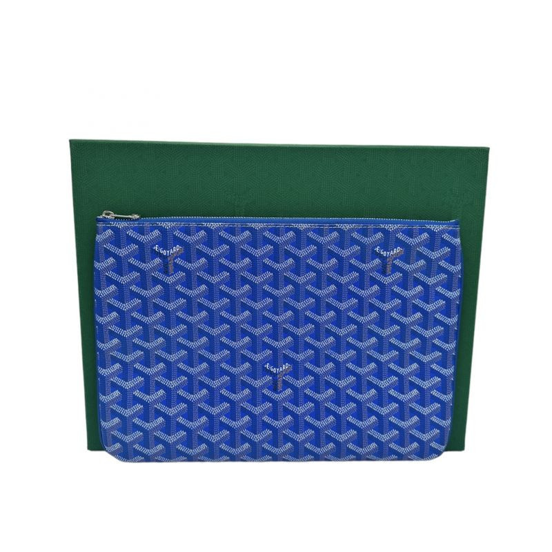 POCHETTE GOYARD SENAT MM BLEU