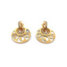 BOUCLES D OREILLES INTARSIO BVLGARI NACRE OR ROSE 18K DIAMANT