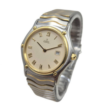 EBEL CLASSIC WAVE 34MM OR/ACIER 