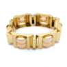 BRACELET OR JAUNE 18K 78.77G ART DECO L. 17 CM