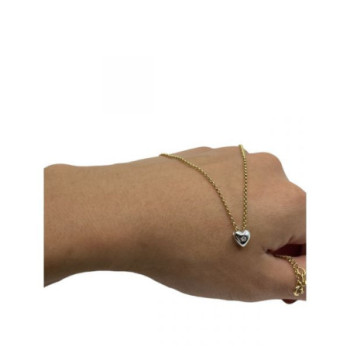 COLLIER OR 18K COEUR 4 DIAM