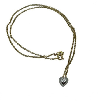 COLLIER OR 18K COEUR 4 DIAM