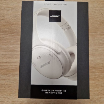 BOSE QUIETCOMFORT 45 HEADPHONES WHITE SMOKE