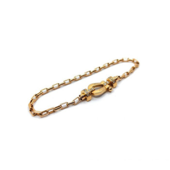 BRACELET FRED FORCE 10 MOYEN MODELE OR ROSE 18K L. 16 CM