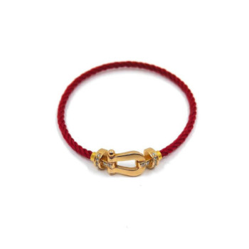 BRACELET FRED FORCE 10 MOYEN MODELE OR ROSE 18K L. 16 CM