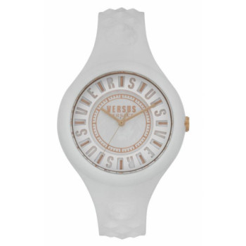 WOMEN S VERSUS VERSACE FIRE ISLAND SILICONE STRAP WATCH, 39MM