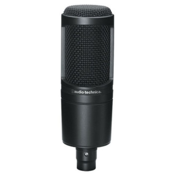 AUDIO-TECHNICA CARDIOID CONDENSER STUDIO XLR MICROPHONE  BLACK