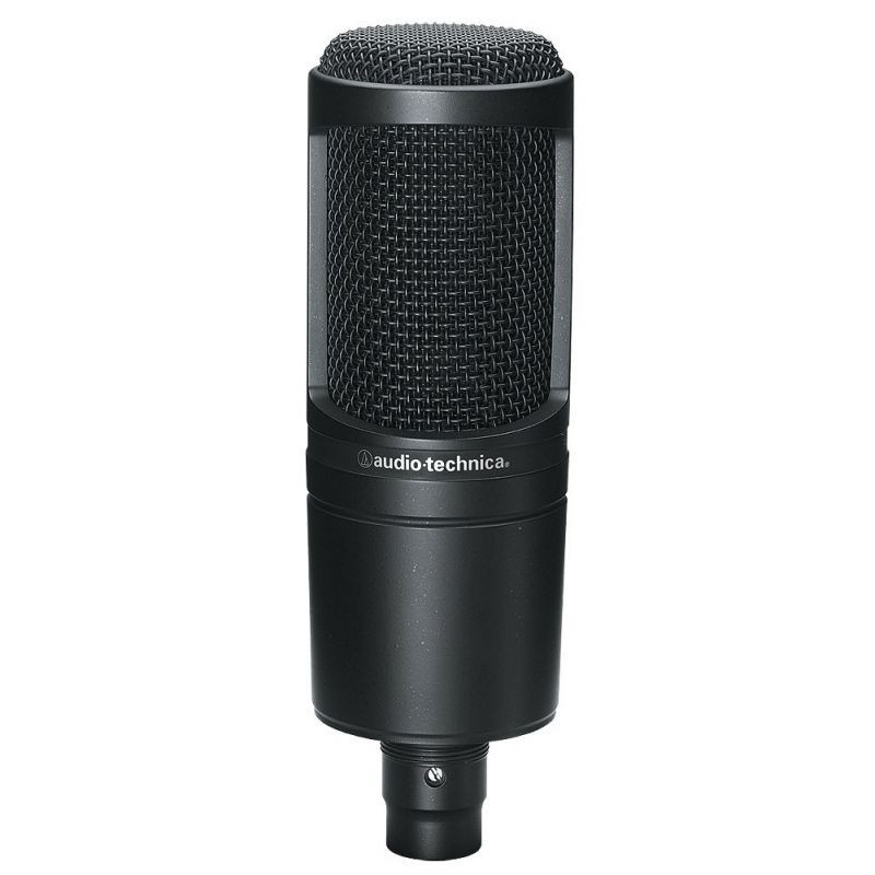 AUDIO-TECHNICA CARDIOID CONDENSER STUDIO XLR MICROPHONE  BLACK