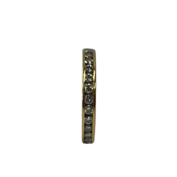 BAGUE RIVIERE OR JAUNE 18K 29 DIAMANTS 1.36CTS AVEC CERTIFICAT