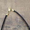 COLLIER OR JAUNE 18CTS ET CORDON EN SOIE 5GRS 43CM