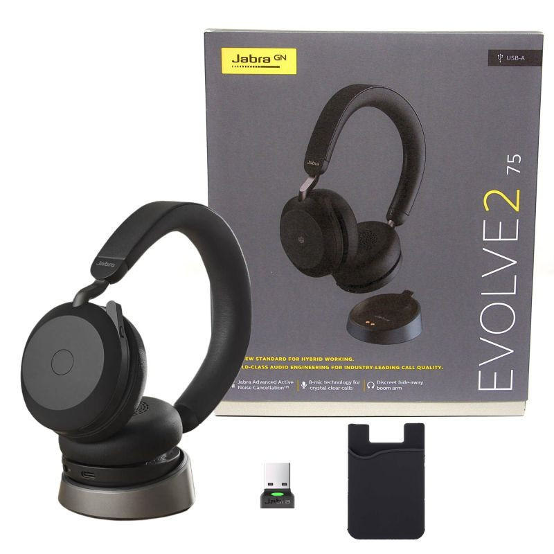 JABRA EVOLVE2 75 - USB-A UC AVEC STAND BUREAU - NOIR