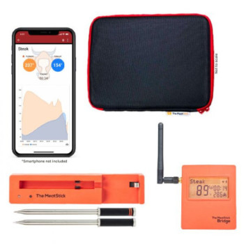 THE WIFI BRIDGE SET TRUE WIRELESS MEAT THERMOMETER WITH UNLIMITED RANGE