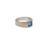 BAGUE CARTIER TANK OR BLANC 18K AIGUE MARINE 11.10G T.54