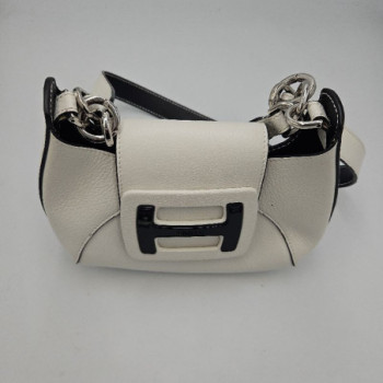 SAC A MAIN HOGAN CUIR BLANC + SANGLE