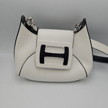 SAC A MAIN HOGAN CUIR BLANC + SANGLE