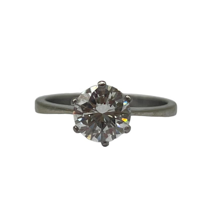 BAGUE SOLITAIRE 1.12CT COULEUR G SI1 3.35GRS