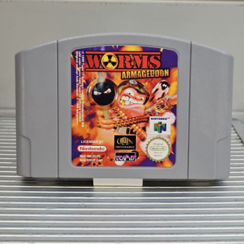 N64 GAME CARTRIDGES WORMS ARMAGEDDON US VERSION  GAME CARD FOR N64