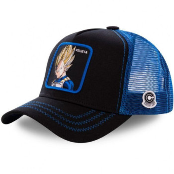 CASQUETTE CAPSLAB CASQUETTE DRAGON BALL Z VEGETA NOIR FILET BLEU