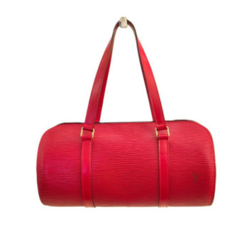 SAC A MAIN LOUIS VUITTON SOUFFLOT MM CUIR EPI ROUGE