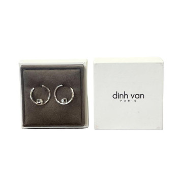 DINH VAN CREOLES LE CUBE DIAMANT  18CT OR BLANC 3.74