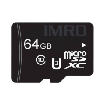 IMRO MICROSD10 64GB UHS-3 ADP MEMORY CARD MICROSDXC CLASSE 10