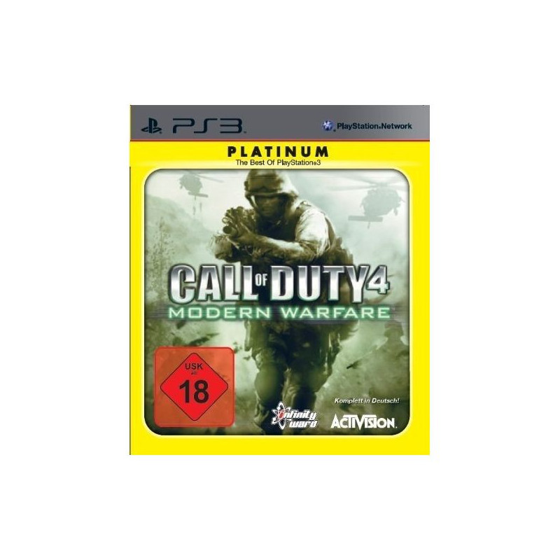 CALL OF DUTY 4 MODERN WARFARE PLATINUM PS3 USK 18