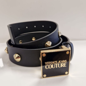 CEINTURE VERSACE JEANS COUTURE NOIR DORE