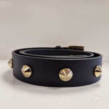 CEINTURE VERSACE JEANS COUTURE NOIR DORE